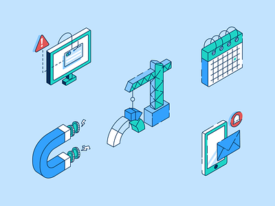 Debt Collectors design isometric art isometric design isometric illustration