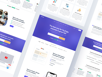 vRocket.co - YouTube video promotional platform app design designs home page landing marketing minimal product design saas social typography ui user experience user interface ux video web web design website youtube