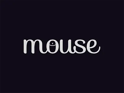 Mouse logo clean design logo minimal negative space typography vector visual design