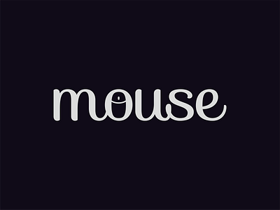 Mouse logo clean design logo minimal negative space typography vector visual design