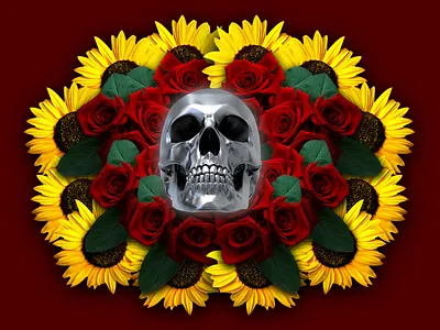 Bones and roses affinitydesigner creative design pattern photo photoshop simetria