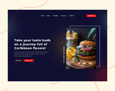 Restaurant landing page design branding design photography ui