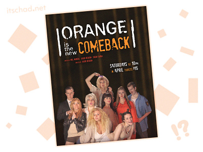 Orange is the New Comeback Poster Design adobe photoshop art direction celebrity celebrity comeback celebrity rehab comeback design graphic design katy perry logotype marketing miley cyrus oitnb orange is the new black photography photoshop poster poster design print taylor swift