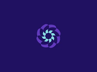 Pinwheel flower logo pinwheel radial