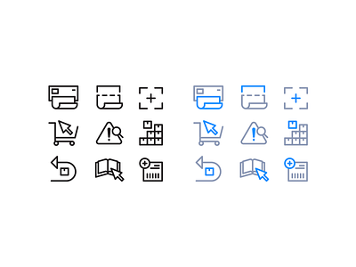 App Suite Icons app cut defect icon set iconography icons manage order print scan suite ui ux