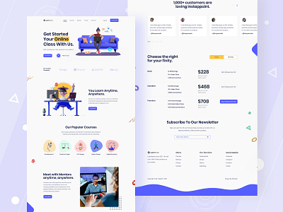 E-learning website design dribbble e learning e learning education landing page elearning website online course online learning online learning platform online teaching ui ui design uidesign uigenix uiux design agency ux