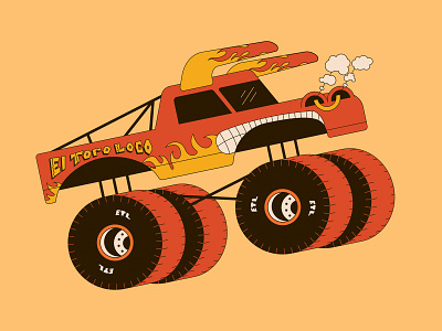 El Toro Loco big truck digital illustration el toro loco illustration illustration art illustrator monster monster jam monster truck truck vector vector art vector illustration vector monster truck