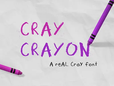Cray Crayon - Hand drawn font childrens illustration crayola crayon font font design hand drawn hand drawn type kids kids illustration typogaphy