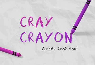 Cray Crayon - Hand drawn font childrens illustration crayola crayon font font design hand drawn hand drawn type kids kids illustration typogaphy