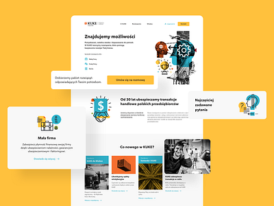 Landing Page Redesign agency bold brand clean colors design designer desktop financial polishdesigner polishdesigners redesign ui uidesign uiux userinterface ux website yellow