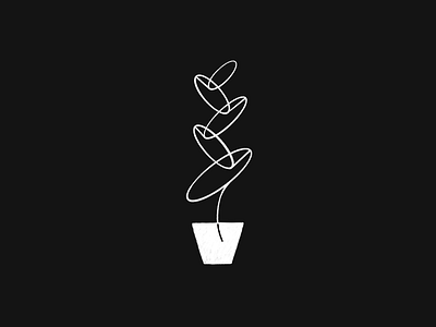 Abstract plant! art brand identity branding digital art gardening illustration illustrator leaf leaves lineart monochrome monoline plant symbol