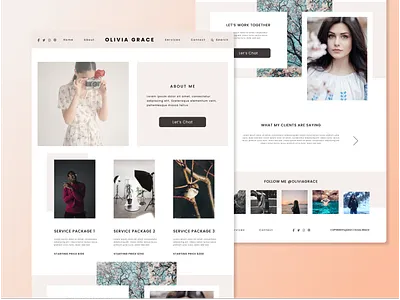 Photographer Portfolio portfolio portfolio design ui uidesign ux uxdesign webdesign