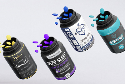 supplement label design blender branding design label label design label packaging labeldesign minimal modern packaging product product design render sports vintage