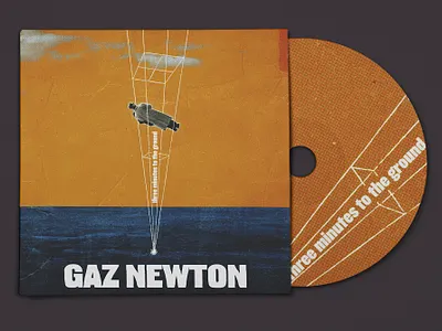 Gaz Newton - Three minutes to the ground [single] album art collage collage art digital collage digital illustration distorted type gaz newton gaz newton illustration sbh scanner type surreal textured the shop typography weird