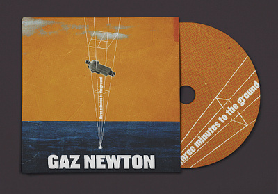 Gaz Newton - Three minutes to the ground [single] album art collage collage art digital collage digital illustration distorted type gaz newton gaz newton illustration sbh scanner type surreal textured the shop typography weird