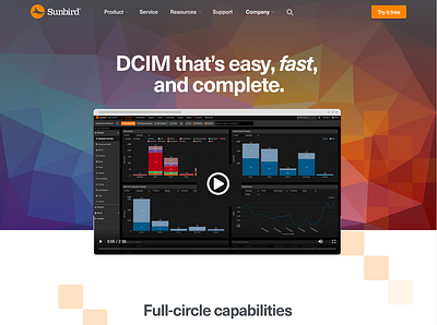 SaaS Brand Refresh - Sunbird DCIM branding saas software