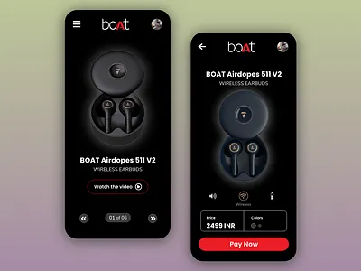 Boat concept app design app design ear phone minimal music ui ux