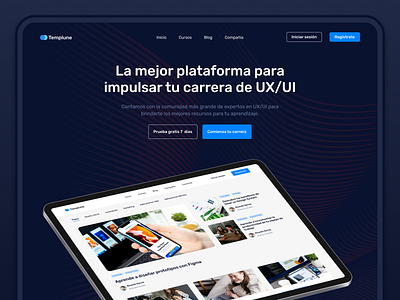 Templune | Cursos en línea adobexd app courses figma landing landing page mexico ui ui design ux ux design web web design website