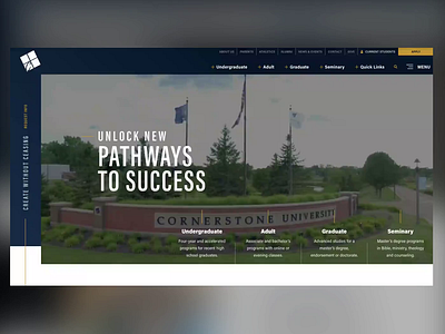 Cornerstone University | Website college college website design education education website michigan ui university university website ux web web design website