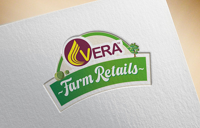 Vera Farm Logo design illustration logo typography