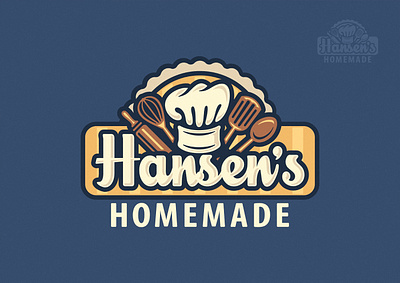 Hansen's Homemade Logo baked bakery baking brand branding cake confection cupcake food goods homemade illustration logo pastry shop sweet sweets