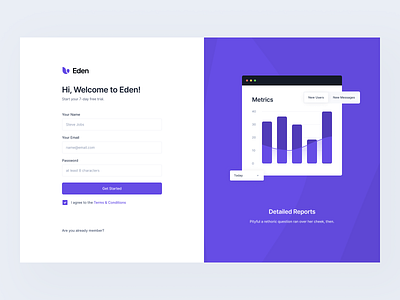 Onboarding: Get Started #Exploration clean dashboard dashboard ui desktop figma login onboarding pixel perfect register sign in sign up ui ux web