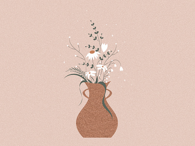 Bouquet of spring wildflowers in a brown vase adobe illustrator botanical botanical illustration bouquet cute digital art digital illustration digital illustrator flat design flower flower illustration graphic design illustrator spring vector vector graphic vector illustration vector illustrator векторная графика векторная иллюстрация