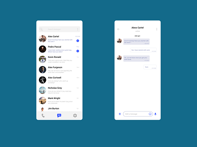 Messaging App @dailyui design figma minimal mobile design ui ui design ux web xd design