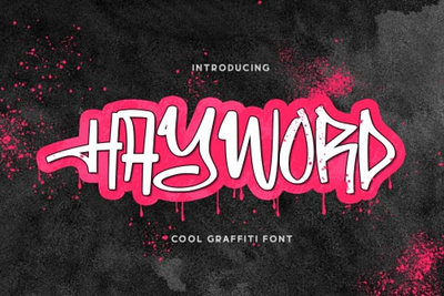 Hayword - a Graffiti Style font graffiti typeface typography