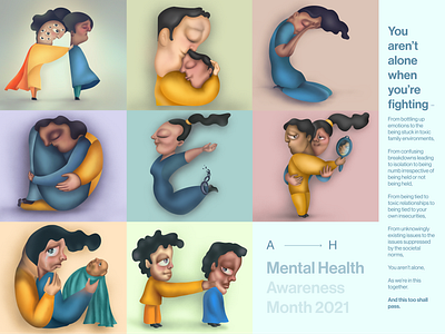 Mental Health Awareness Month 2021 | A to H #36daysoftype 36daysoftype character design characterdesign design digital art digital illustration graphic design graphicdesign illustration illustration art lettering mental health mental health awareness mentalhealth typeface typeface design typogaphy typographic typography art typography design