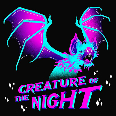 Creature of the niiiiiight branding design illustration illustrator logo typography vector