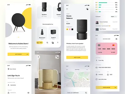 Acleto Store - E-Commerce App Design app branding design flat illustration logo minimal typography ui