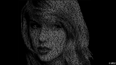 Taylor Swift- Text Portrait design face illustration musician simple singer taylor swift text text portrait