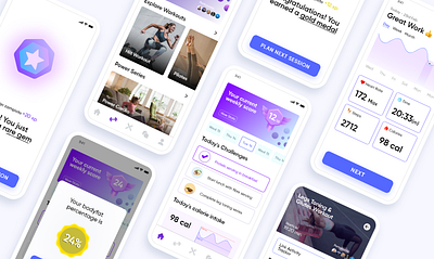 Gamified habit building app design product ui ux