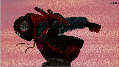 Miles Morales- Text Portrait design illustration marvel miles morales sony spiderman spiderverse text text portrait