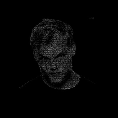 Avicii - Text Portrait avicii design illustration musician simple singer text text portrait typography