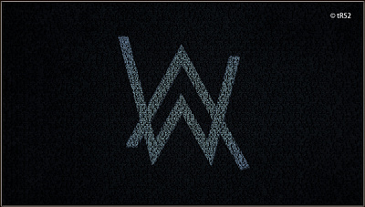 Alan Walker- Logo#2 alan walker branding design illustration logo musician simple singer text text portrait