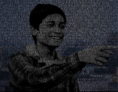 Text portrait of a friend #2 design friend illustration photoshop simple text text portrait