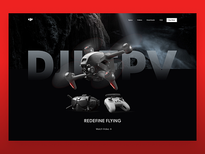 DJI FPV Hero Concept concept concept design dji dji fpv hero hero section landingpage ui user interface design ux web webdesign