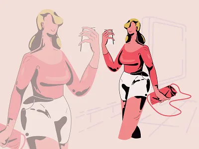 Girl in street adobe illustrator art artist character characterdesign digital art digital painting figure girl illustration person illustration phone