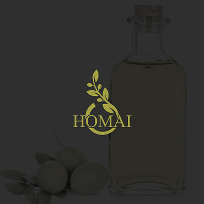 Homai vergin olive oil logo branding business logo custom logo professional logo typography