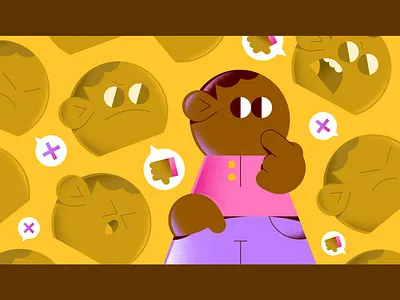 Imposter Syndrome character characterdesign editorial editorial illustration enisaurus feelings freelance illustration illustrator imposter syndrome textures vector