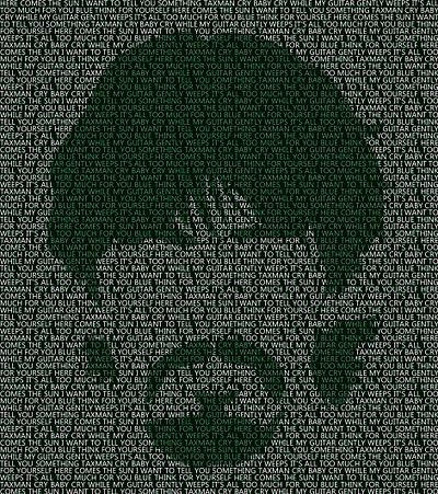 George Harrison - Minimalist Text Portrait design george harrison graphic design illustration minimalistic music musician simple singer text text portrait the beatles