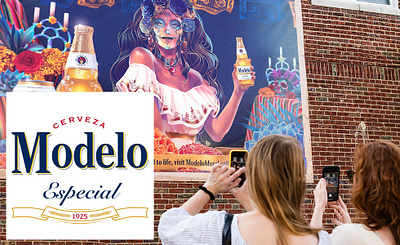 Modelo AR Mural 3d alcohol animation ar augmented reality beer branding design fan engagement hispanic illustration marketing mexico ui