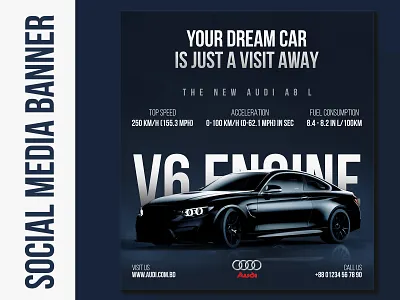 Social Media Car Banner Design advertising brand design brand identity branding car ads car banner car bazar car marketing car poster car sales car shop design facebook ads facebook banner graphic design instagram banner instagram template social media ads social media advertising social media design