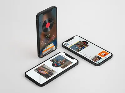 MUSIC PLAYER animation app design flat ui ux