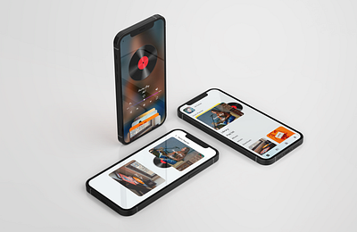 MUSIC PLAYER animation app design flat ui ux