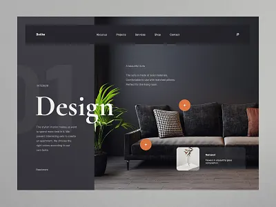 Design Interior - Website concept architecture concept design furniture furniture design interior interior design interiors minimalist sofa ui ux web design webdesign website