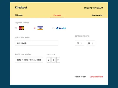 daily UI checkout