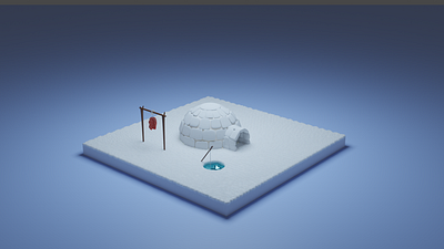 Igloo 3d 3d art 3d design 3d icons art design blender3d clay design icon illustration minimal